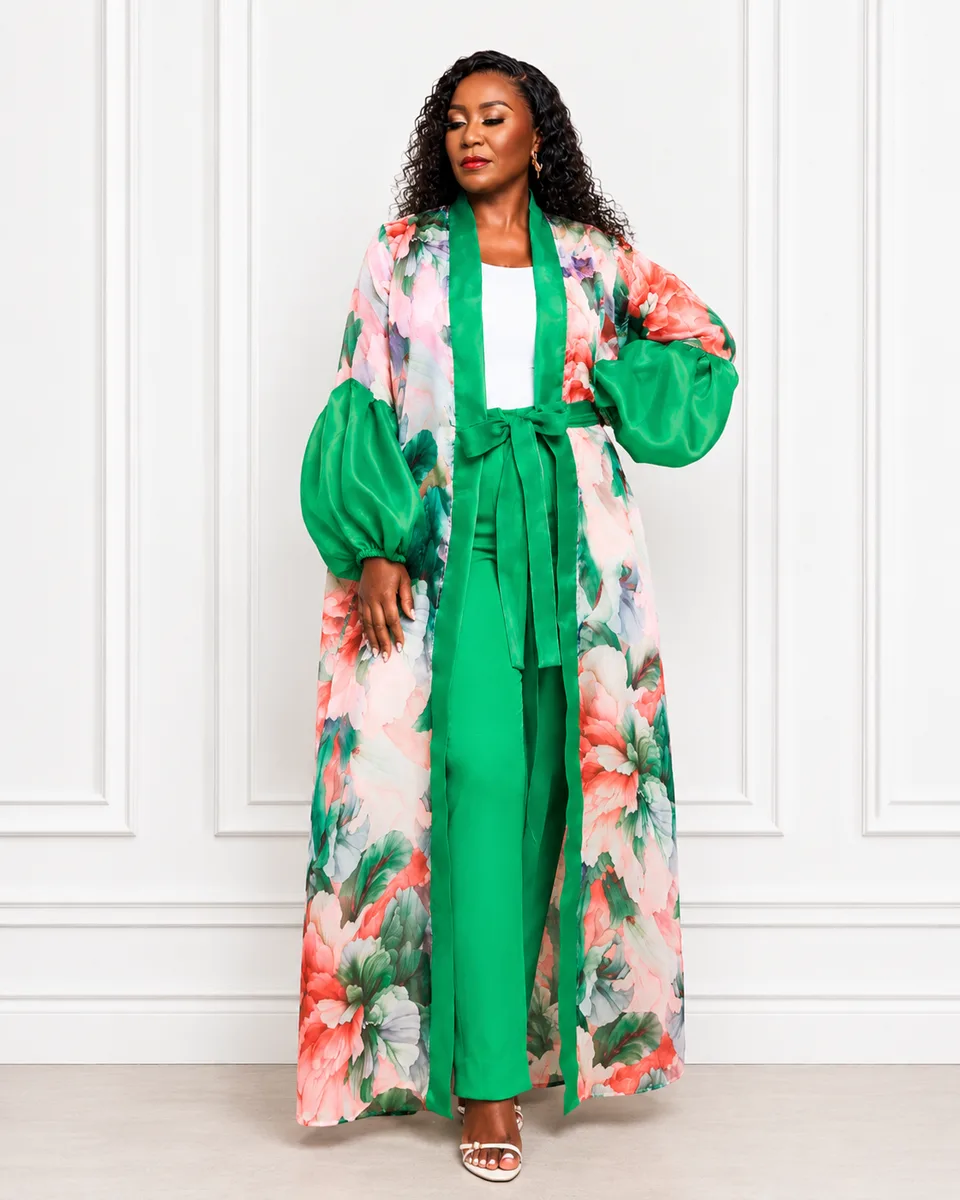 Emerald Garden Kimono Robe, Kimono