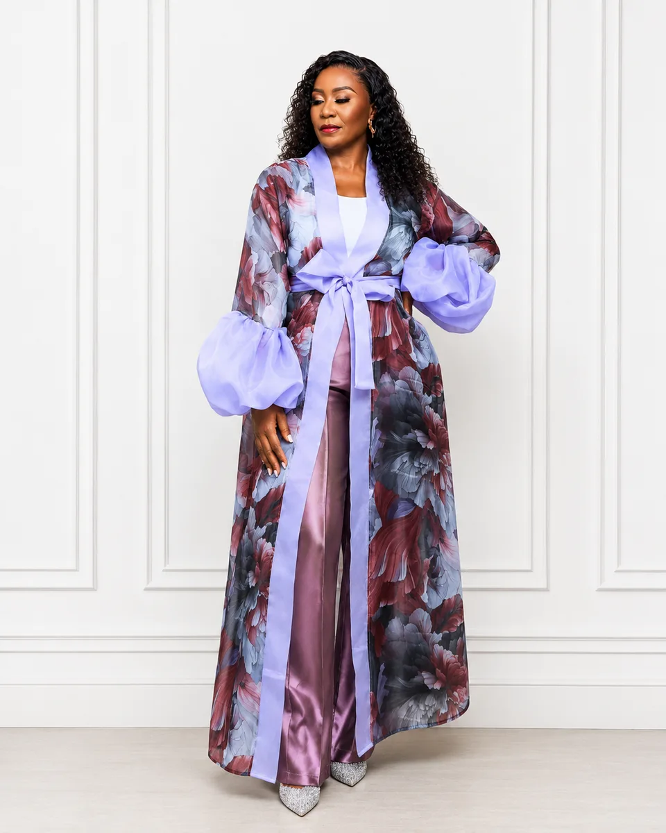 Lilac Mist Kimono Robe, Kimono