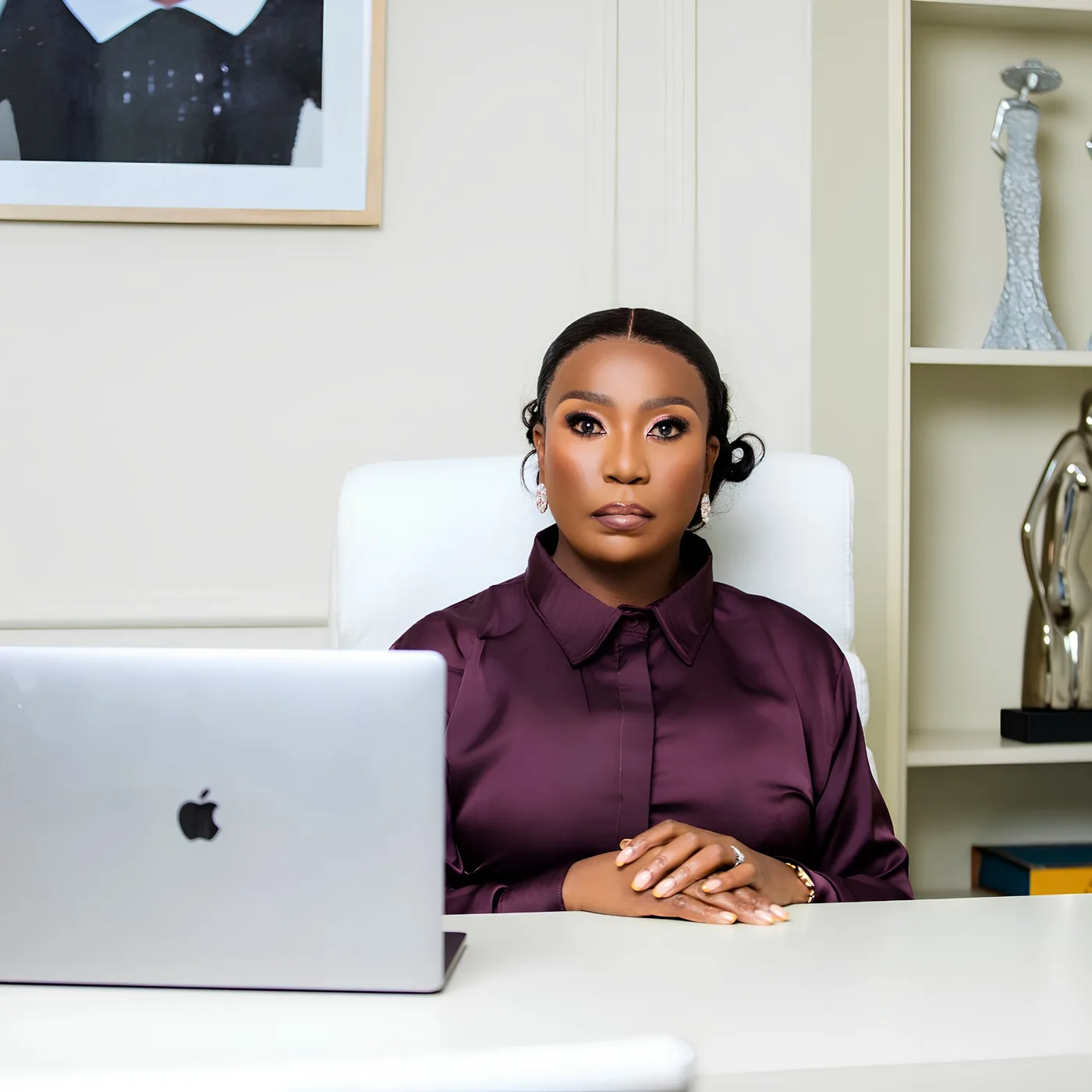 The Vonga designer at her atelier desk